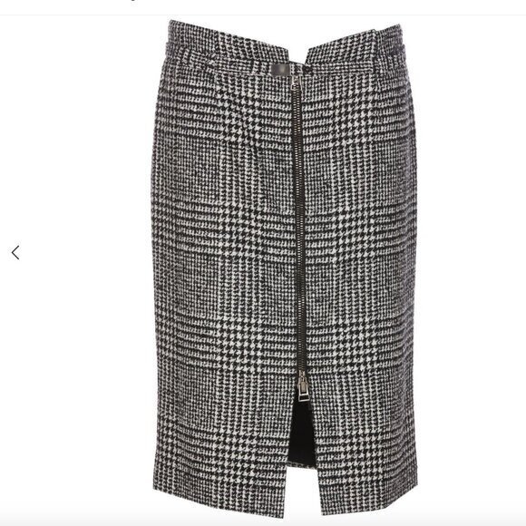 Tom Ford Dresses & Skirts - $500 Tom Ford sexy gray check wool pencil skirt zip size 44 us 8 medium